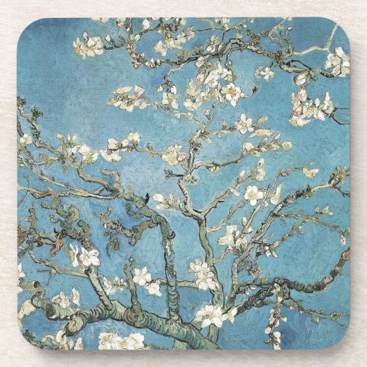 開花1890年のフィンセント・ファン・ゴッホ|のアーモンドの枝 コースター (正面)