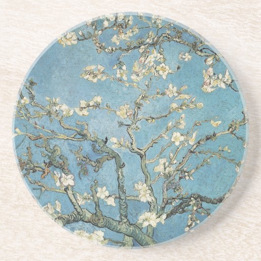 開花1890年のフィンセント・ファン・ゴッホ|のアーモンドの枝 コースター (正面)
