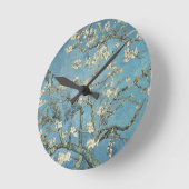 開花1890年のフィンセント・ファン・ゴッホ|のアーモンドの枝 ラウンド壁時計 (傾斜)