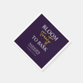 開花20バスクIバイオレット大人の誕生日パーティー スタンダードカクテルナプキン (角)