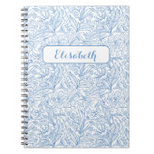 開花(あなたは植栽した場合):青パーソナライズされた ノートブック (正面)