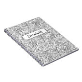 開花(あなたは植栽した場合):黒パーソナライズされた ノートブック (右側)