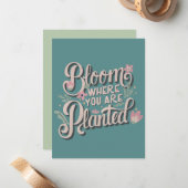 開花(あなたは植栽) ノートカード (正面/裏面インサイチュ)