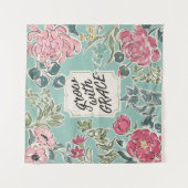 開花|に育ちます優美と住んで下さい タペストリー (正面)