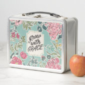 開花|に育ちます優美と住んで下さい メタルランチボックス (インサイチュ)