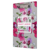 開花|のピンクの蘭はあなたの名前を加えます クリップボード (左)