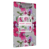 開花|のピンクの蘭はあなたの名前を加えます クリップボード (右)