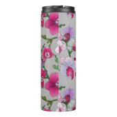 開花|のピンクの蘭はあなたの名前を加えます タンブラー (裏面)