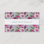 開花|のピンクの蘭はあなたの名前を加えます 名刺 (裏面)