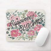 開花|の幸福の開花に住んで下さい マウスパッド (マウス)