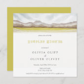 開花・カップル・シャワーの草原 招待状 (正面/裏面)