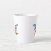 開花 カフェラテマグ (正面)