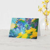 開花 カード (黄色い花)