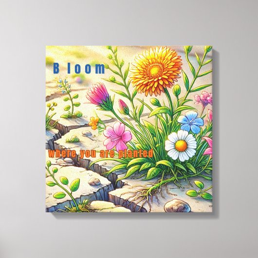 開花 キャンバスプリント (正面)