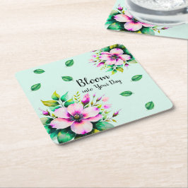 開花 スクエアペーパーコースター