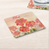 開花 スクエアペーパーコースター (アングル)