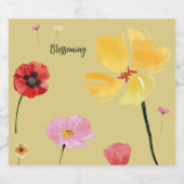 開花 スパークリングワインラベル (シングルラベル)