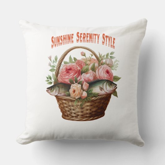 🐟開花&スプラッシュピロー🌸 クッション (正面)