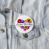 開花-ハート分割フローラボタン 缶バッジ (インサイチュ)