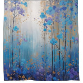 開花&ブリス：水彩夢のシャワーカーテン シャワーカーテン (正面)