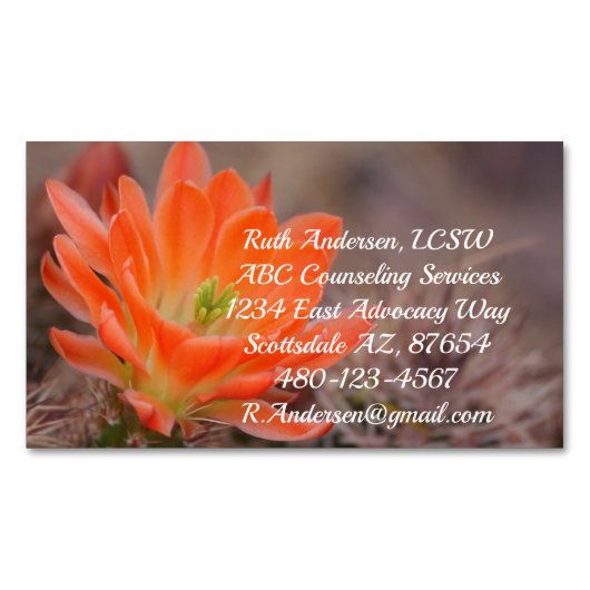 開花 マグネット名刺 (正面)