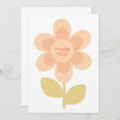 開花、モダンあいさつ感謝していカード サンキューカード (正面/裏面)