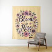 開花&ライズフローラタイポグラフィウォールタペストリー タペストリー (インサイチュ)