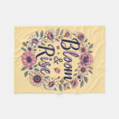 開花&ライズ フリースブランケット (正面(横))