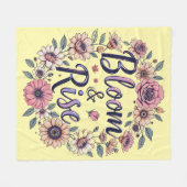 開花&ライズ フリースブランケット (正面(横))