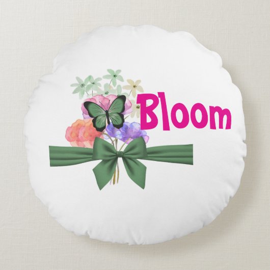 開花 ラウンドクッション (正面)