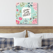 開花 |優雅に成長 キャンバスプリント (インサイチュ (寝室))