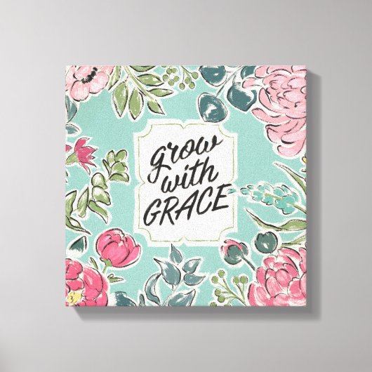 開花 |優雅に成長 キャンバスプリント (正面)