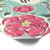 開花 |優雅に成長 ポスター (角)