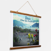 開花 吊り下げ型タペストリー (傾斜あり)