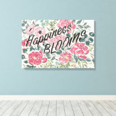 開花 |幸せ開花 キャンバスプリント (インサイチュ (ウッドフロア))