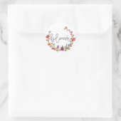 開花、感動的引用文ワイルドフラワーズボホ ラウンドシール (バッグ)