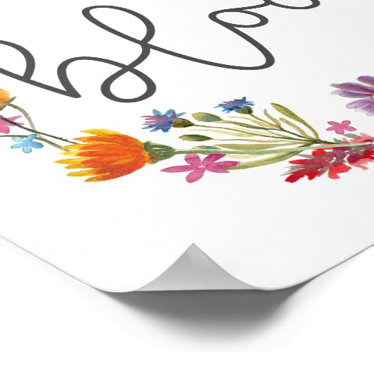 開花、感動的引用文 ポスター (角)