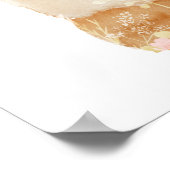 開花&成長抽象芸術水彩ワイルドフラワー ポスター (角)