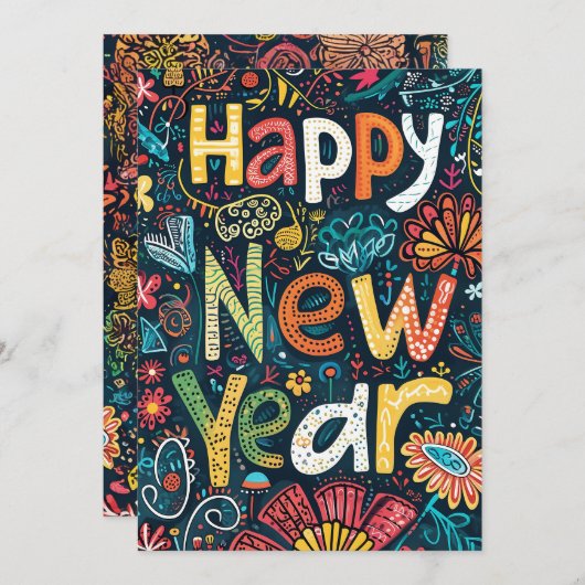 開花 – 手で新年を迎える|過去記事 シーズンカード (正面/裏面)