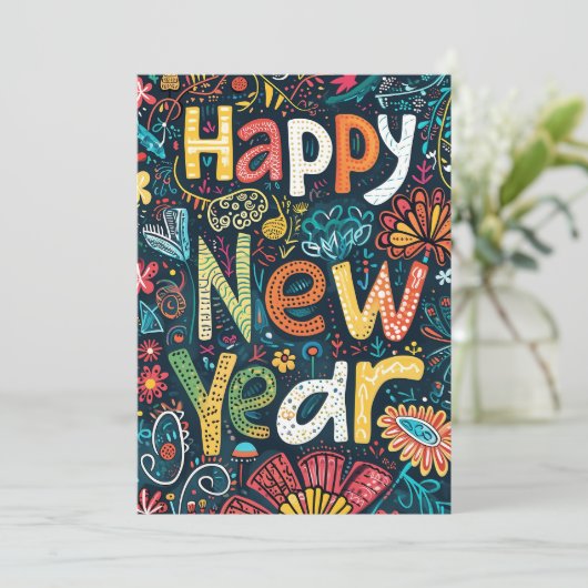 開花 – 手で新年を迎える|過去記事 シーズンカード (スタンド正面)