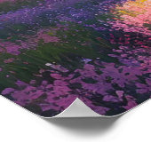 開花・湖・山の威厳のある野 ポスター (角)