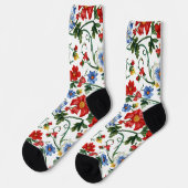 開花 | 花カラフル柄クルーソックス ソックス (左)
