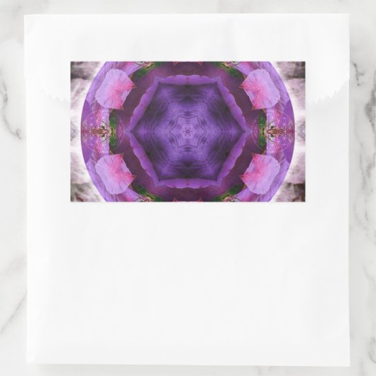 開花 長方形シール (バッグ)