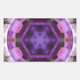 開花 長方形シール