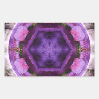 開花 長方形シール