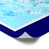 開花（青） ポスター (角)