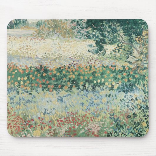 開花、Arles 1888年のフィンセント・ファン・ゴッホ|の庭 マウスパッド (正面)