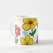 開花&sipフローラマグ コーヒーマグカップ (正面左)