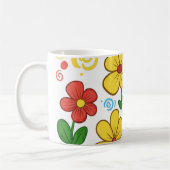 開花&sipフローラマグ コーヒーマグカップ (左)