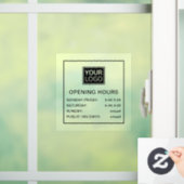 開館時間は黒と透明のロゴを追加 ウィンドウサイン (ホーム)